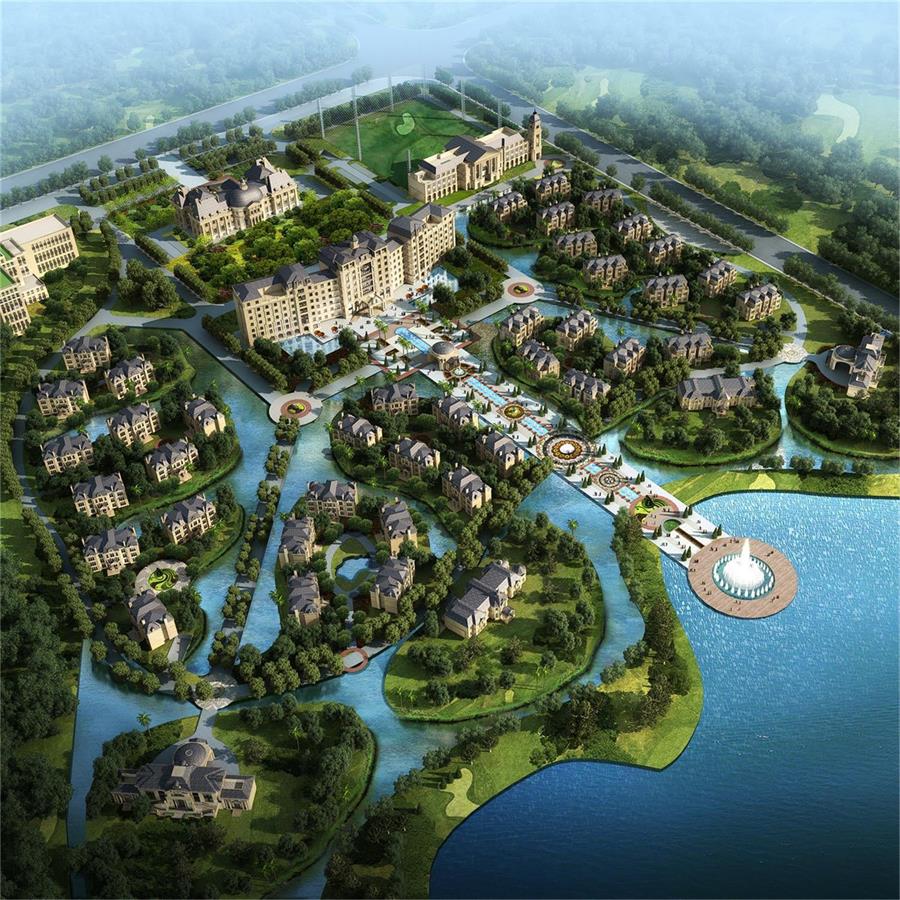 Nantong Jian Gong lake resort project planning concept